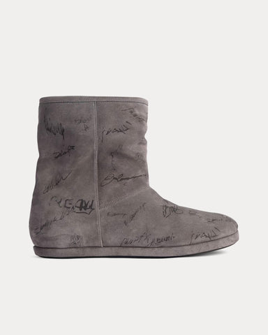 Balenciaga Alaska Soft Bootie Suede Grey Boots