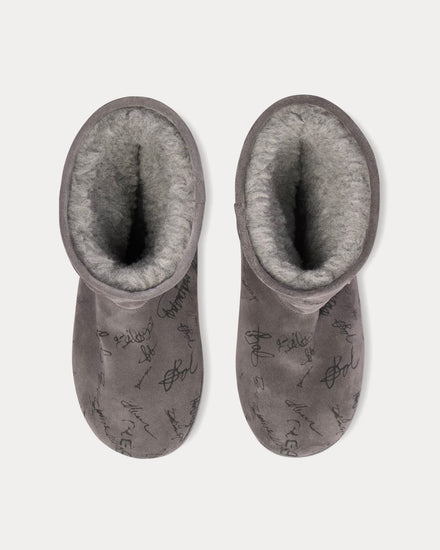 Balenciaga Alaska Soft Bootie Suede Grey Boots - 2