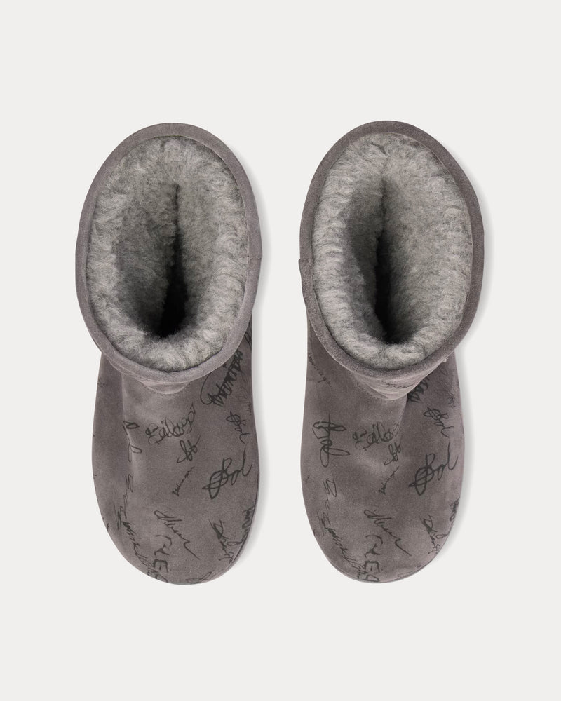 Balenciaga Alaska Soft Bootie Suede Grey Boots - 2