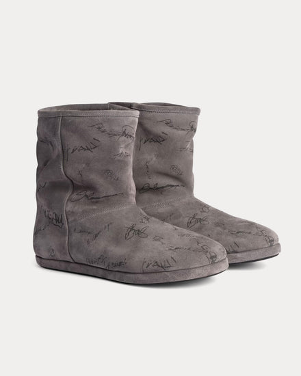 Balenciaga Alaska Soft Bootie Suede Grey Boots - 3