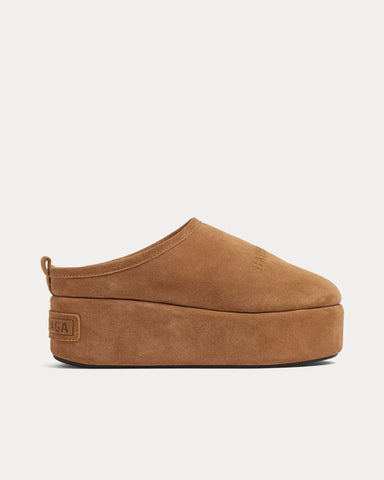 Balenciaga Alaska Soft Platform Brown Mules