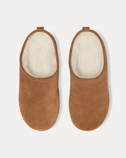 Balenciaga Alaska Soft Platform Brown Mules - 2