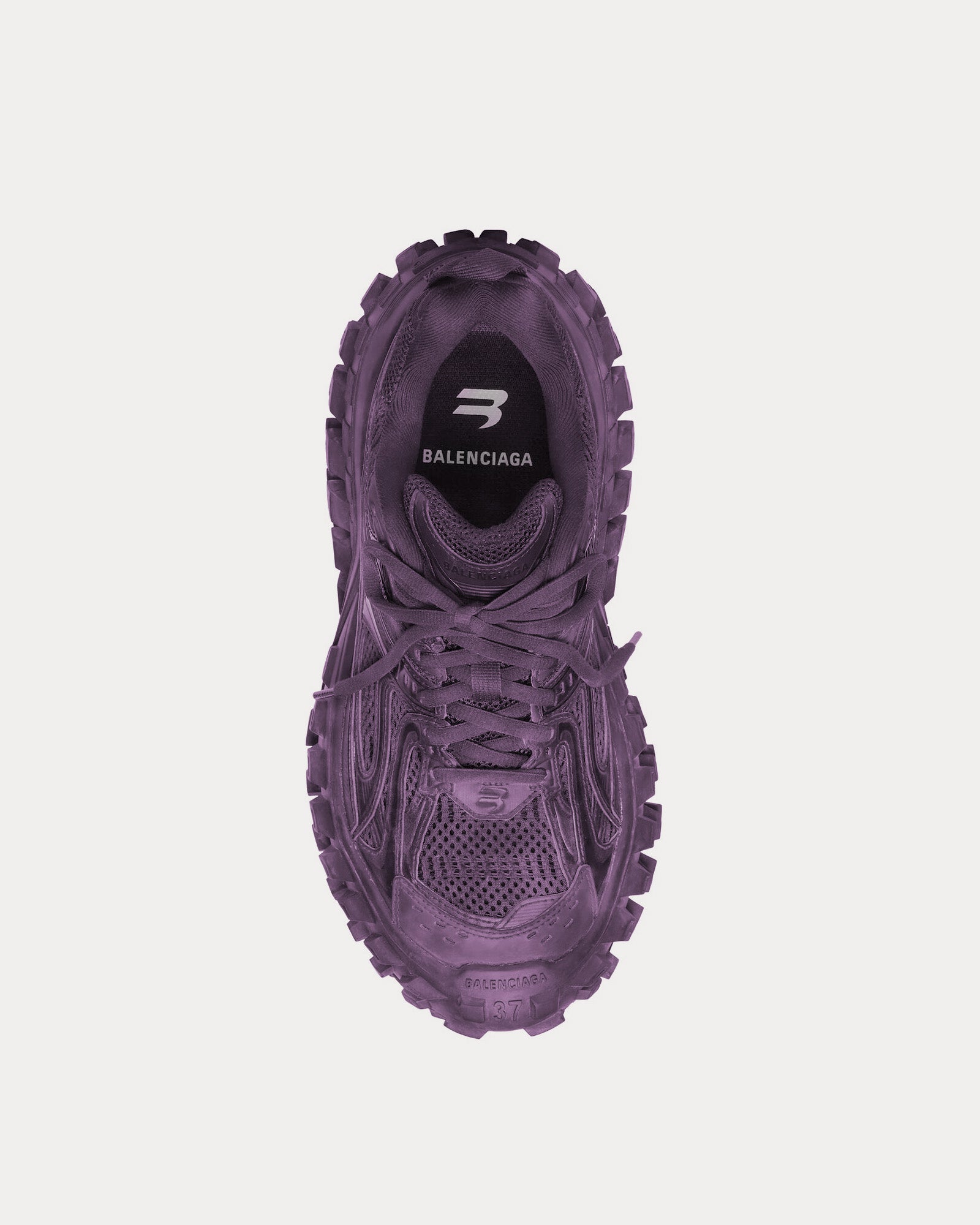 Balenciaga - Bouncer Mesh & Nylon Purple Low Top Sneakers