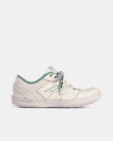 Balenciaga Hamptons Worn-Out Beige / Green Low Top Sneakers - 1