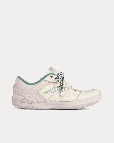 Balenciaga Hamptons Worn-Out Beige / Green Low Top Sneakers