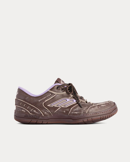 Balenciaga Hamptons Worn-Out Brown / Lilac Low Top Sneakers - 1