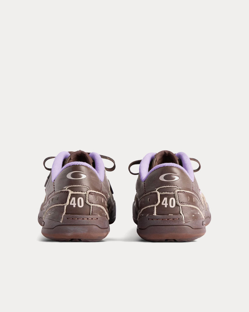 Balenciaga Hamptons Worn-Out Brown / Lilac Low Top Sneakers - 4