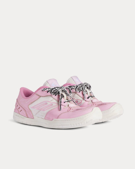 Balenciaga Hamptons Worn-Out Pink / White Low Top Sneakers - 3