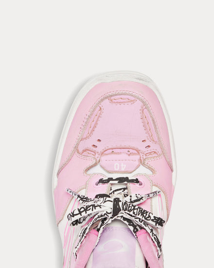 Balenciaga Hamptons Worn-Out Pink / White Low Top Sneakers - 5