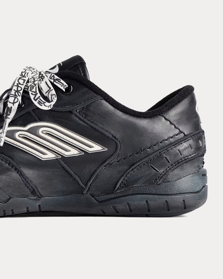 Balenciaga Hamptons Worn-Out Black Low Top Sneakers - 5