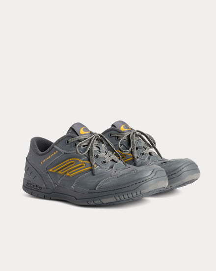 Balenciaga Hamptons Worn-Out Grey / Yellow Low Top Sneakers - 3
