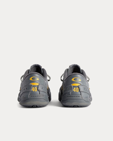 Balenciaga Hamptons Worn-Out Grey / Yellow Low Top Sneakers - 4