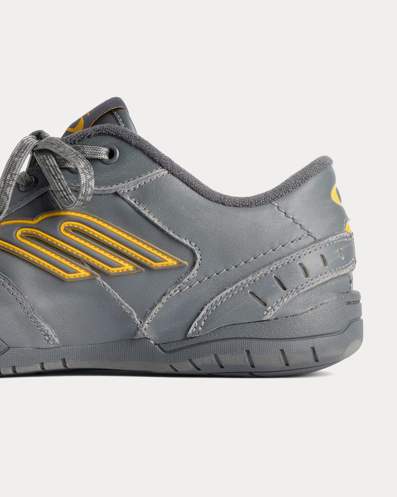 Balenciaga Hamptons Worn-Out Grey / Yellow Low Top Sneakers - 5