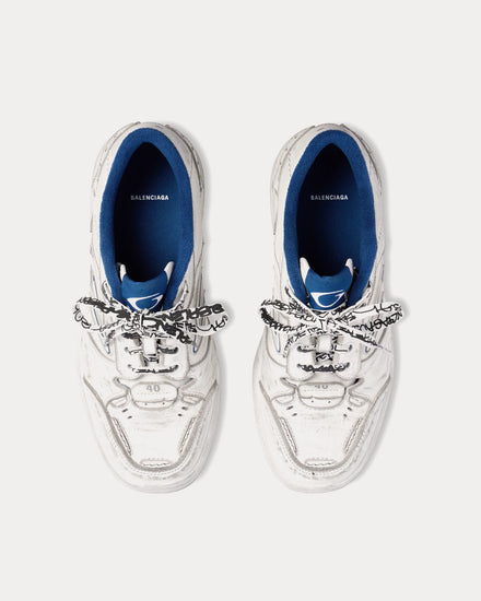 Balenciaga Hamptons Worn-Out White / Dark Blue / Grey Low Top Sneakers - 2