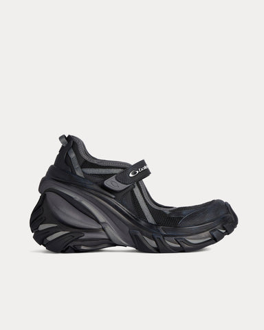 Balenciaga Hydra Mary Jane Black Slip On Sneakers