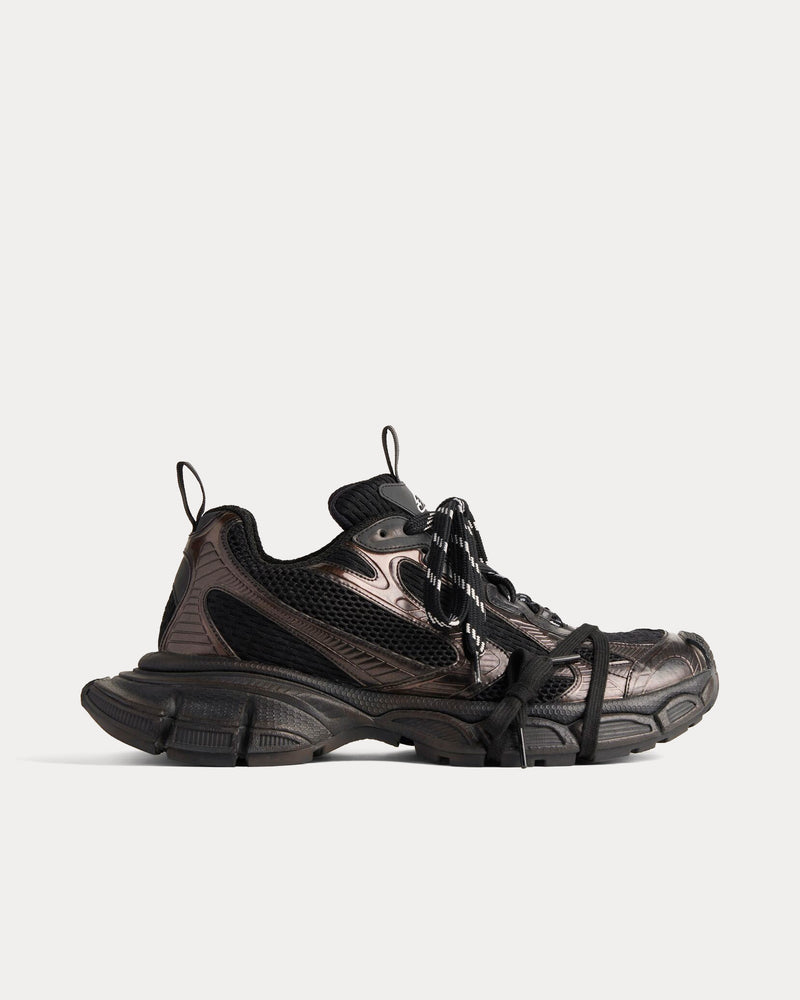 Balenciaga 3XL Mesh & Polyurethane Black Low Top Sneakers - 1