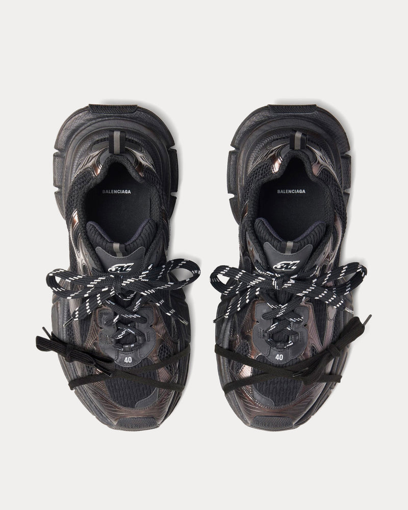 Balenciaga 3XL Mesh & Polyurethane Black Low Top Sneakers - 2