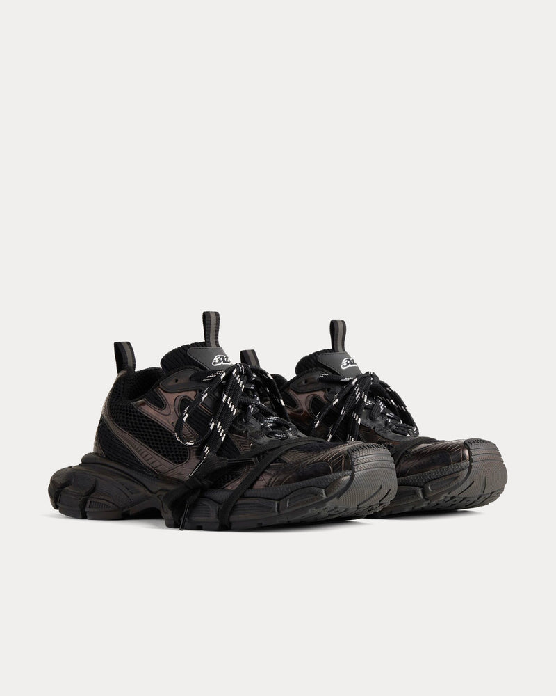 Balenciaga 3XL Mesh & Polyurethane Black Low Top Sneakers - 3