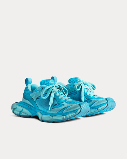 Balenciaga 3XL Mesh & Suede-Like Blue Low Top Sneakers - 3