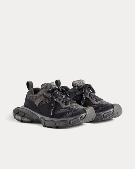 Balenciaga 3XL Mesh & Suede-Like Dark Grey Low Top Sneakers - 3