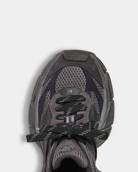 Balenciaga 3XL Mesh & Suede-Like Dark Grey Low Top Sneakers - 6