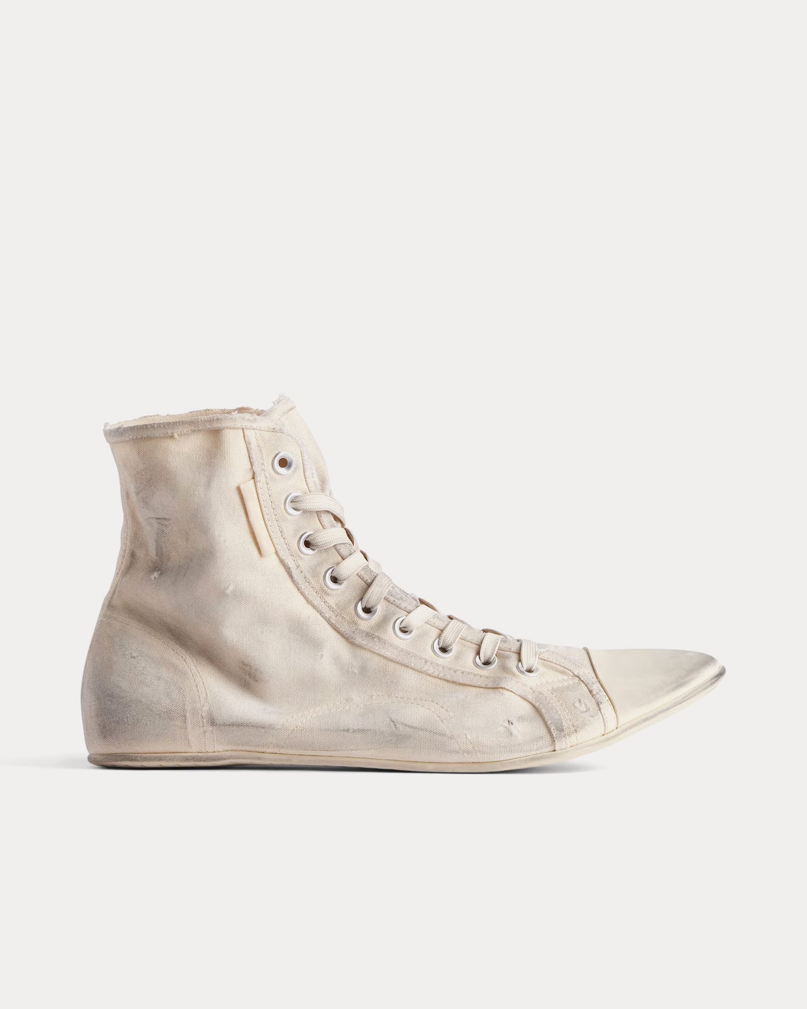 Balenciaga Men's Paris Ultra Flat Recycled Canvas White High Top