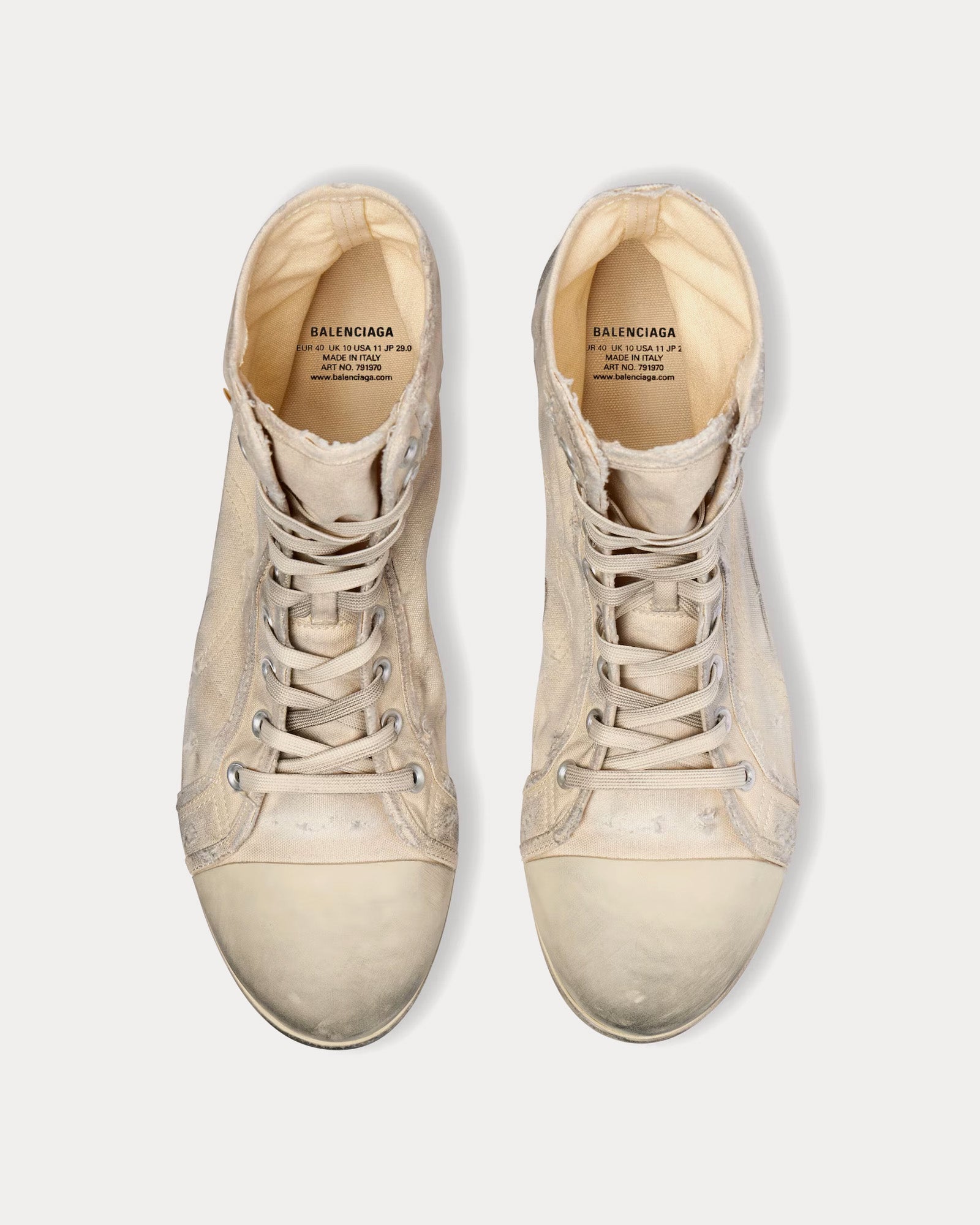 Curated visual reference: Visual Reference: Balenciaga Men S Paris Ultra Flat Recycled Canvas White High