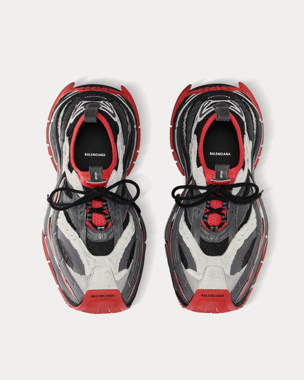 Balenciaga Platform Reduced Black / Grey / Red Low Top Sneakers - 2