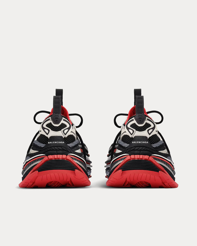 Balenciaga Platform Reduced Black / Grey / Red Low Top Sneakers - 4