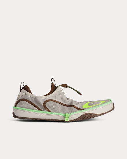Balenciaga Pocket Beige / Neon Green Slip On Sneakers - 1