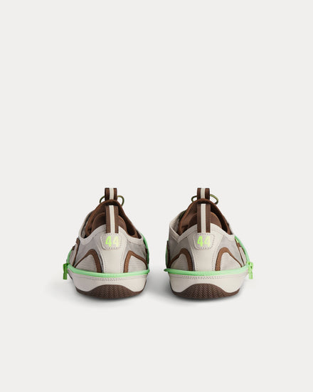 Balenciaga Pocket Beige / Neon Green Slip On Sneakers - 4