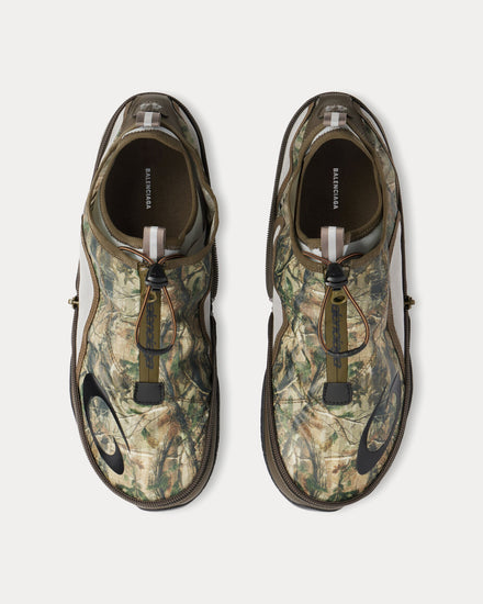 Balenciaga Pocket Real Tree Green Slip On Sneakers - 2
