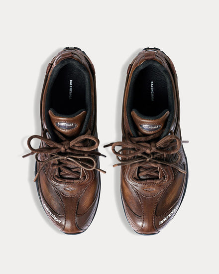 Balenciaga Radar Leather Brown / Black Low Top Sneakers - 2