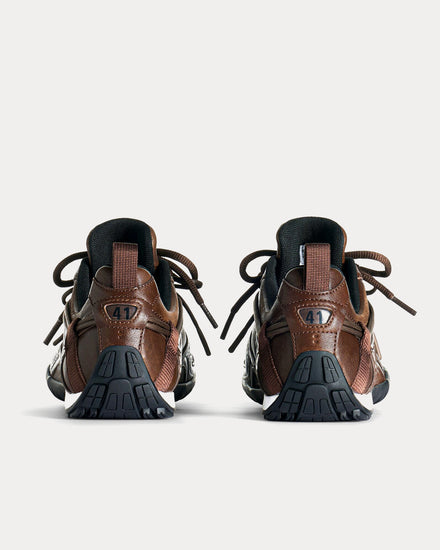 Balenciaga Radar Leather Brown / Black Low Top Sneakers - 3