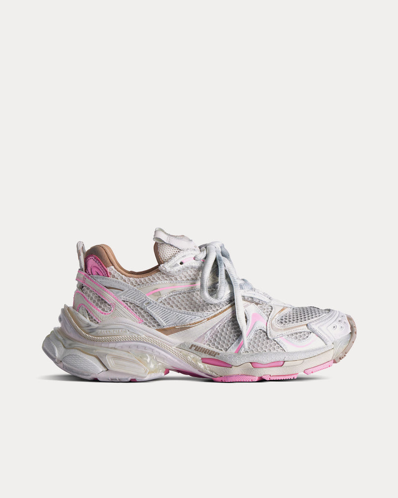 Balenciaga Runner 2.0 Mesh & Polyurethane Taupe / Pink Low Top Sneakers - 1