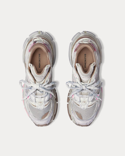 Balenciaga Runner 2.0 Mesh & Polyurethane Taupe / Pink Low Top Sneakers - 2