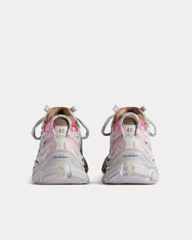 Balenciaga Runner 2.0 Mesh & Polyurethane Taupe / Pink Low Top Sneakers - 4