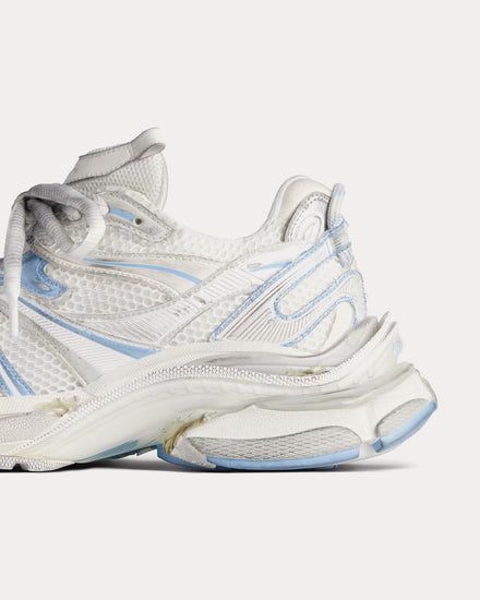 Balenciaga Runner 2.0 Mesh & Polyurethane White / Light Blue / Grey Low Top Sneakers - 5
