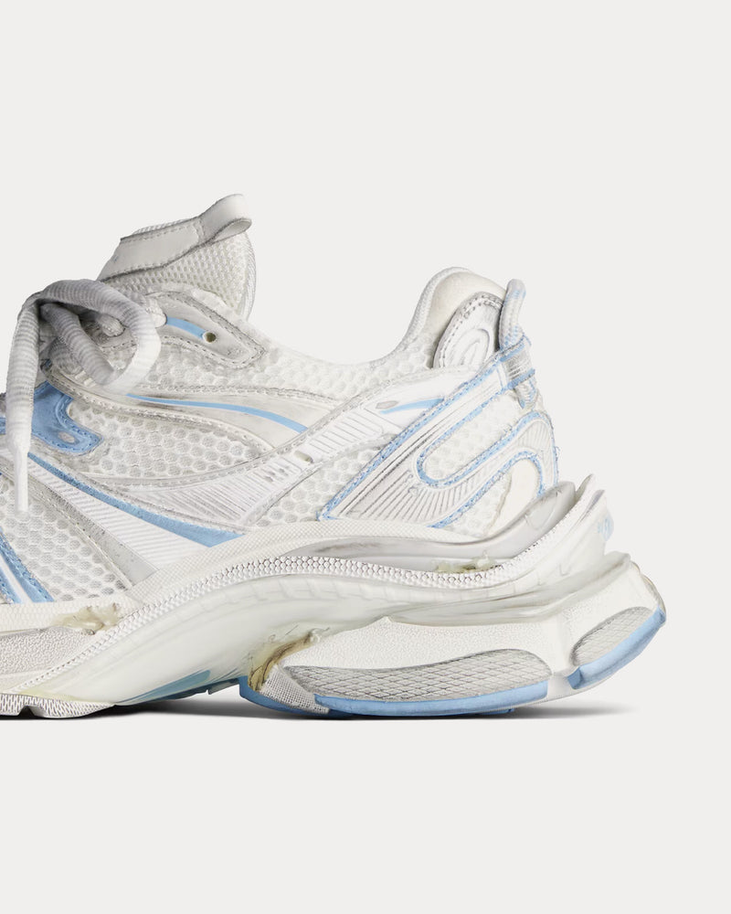 Balenciaga Runner 2.0 Mesh & Polyurethane White / Light Blue / Grey Low Top Sneakers - 5