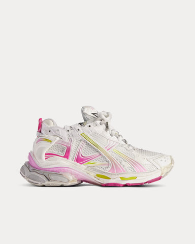 Balenciaga Runner Gradient White / Grey / Pink / Neon Yellow Low Top Sneakers