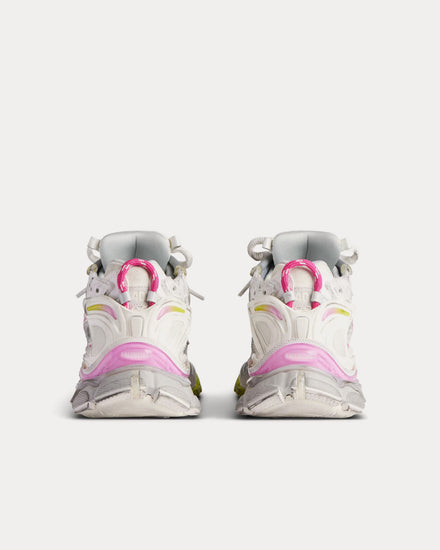 Balenciaga Runner Gradient White / Grey / Pink / Neon Yellow Low Top Sneakers - 4