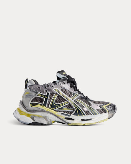 Balenciaga Men's Runner Mesh & Nylon Grey / Yellow / White