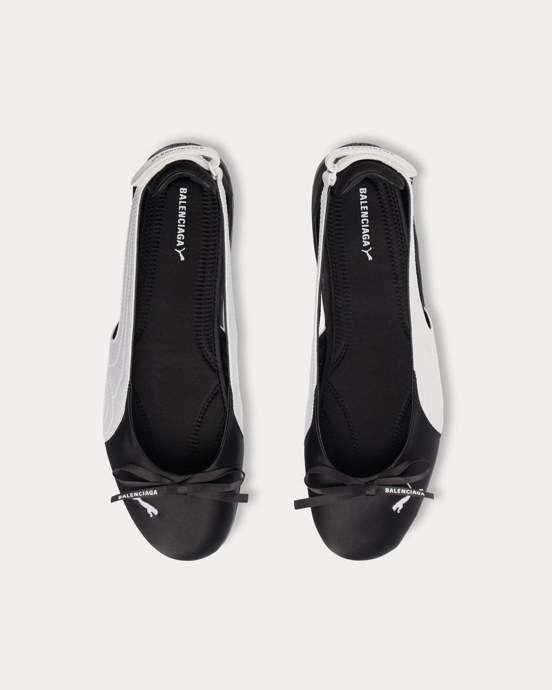 Balenciaga x Puma Speedcat Ballet Satin Black / White Slip On Sneakers - 4