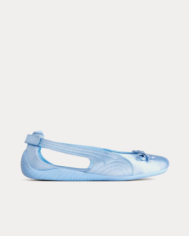 Balenciaga x Puma Speedcat Ballet Satin Light Blue Slip On Sneakers