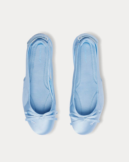 Balenciaga x Puma Speedcat Ballet Satin Light Blue Slip On Sneakers - 4