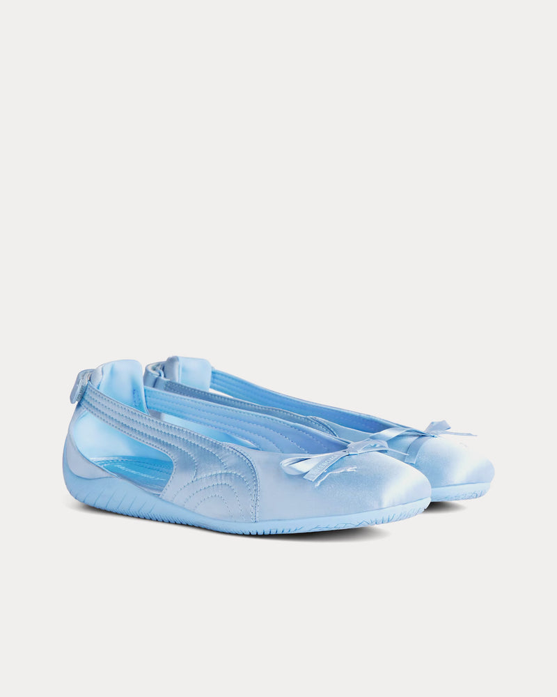 Balenciaga x Puma Speedcat Ballet Satin Light Blue Slip On Sneakers - 3