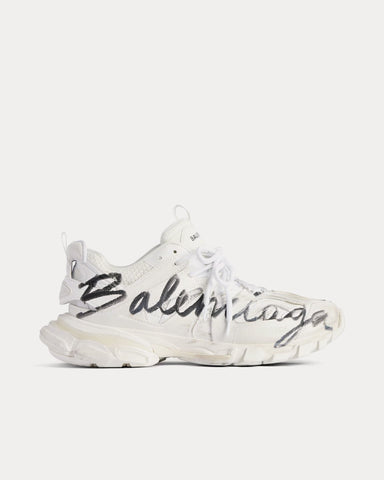 Balenciaga Track Signature White / Black Low Top Sneakers