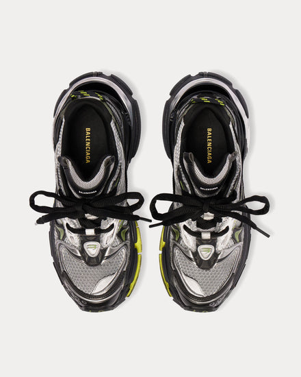 【BALENCIAGA】Runner2.0 sneakers Silver/Grey/Kaki/Neonyellow Balenciaga Men's Runner 2.0 Mesh & Polyurethane Silver