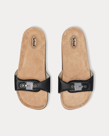 Balenciaga x Scholl Flat Calfskin Black Sandals - 2