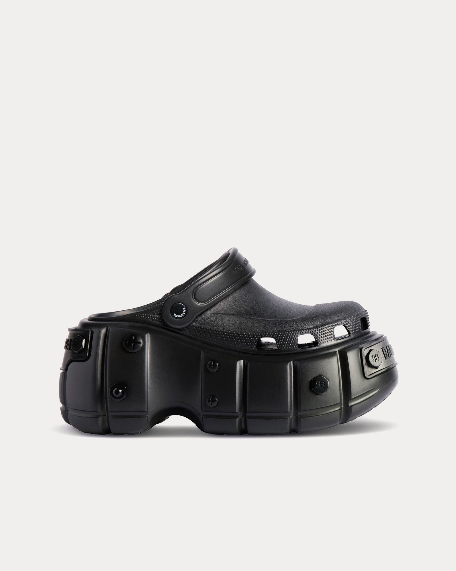 Balenciaga x Crocs Men's HardCrocs™ Rubber Black Mules